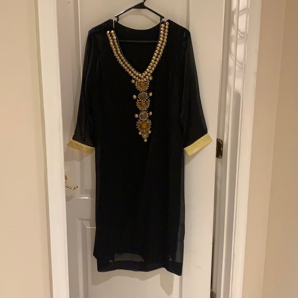 Indian long black Kurti
